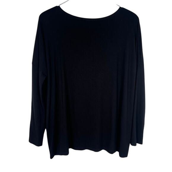 Hatch Women's The Long Sleeve Maternity Tee 2/M Black Pullover Stretch - Picture 1 of 9